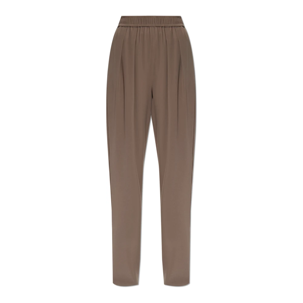 Emporio Armani Donna Marrone Pantaloni, Xs, New,