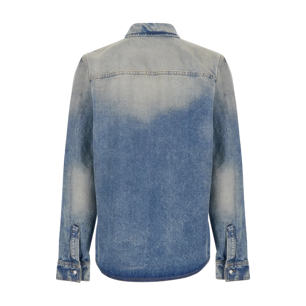 Amiri Blauwe Quad Interior Lange Mouw Overhemd Blue Heren