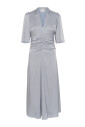 robe-froncee-col-en-v-gris-bleu