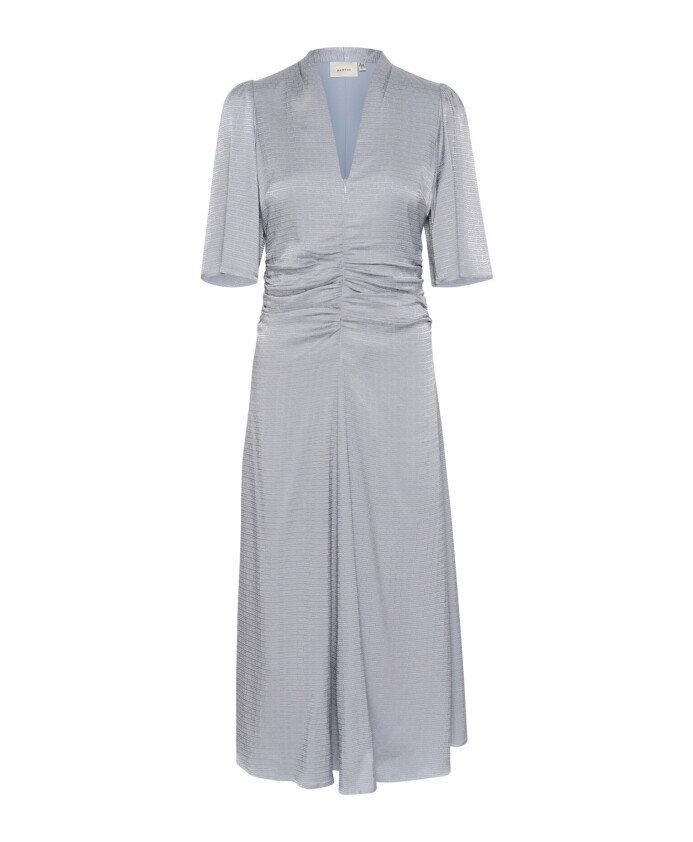 robe-froncee-col-en-v-gris-bleu