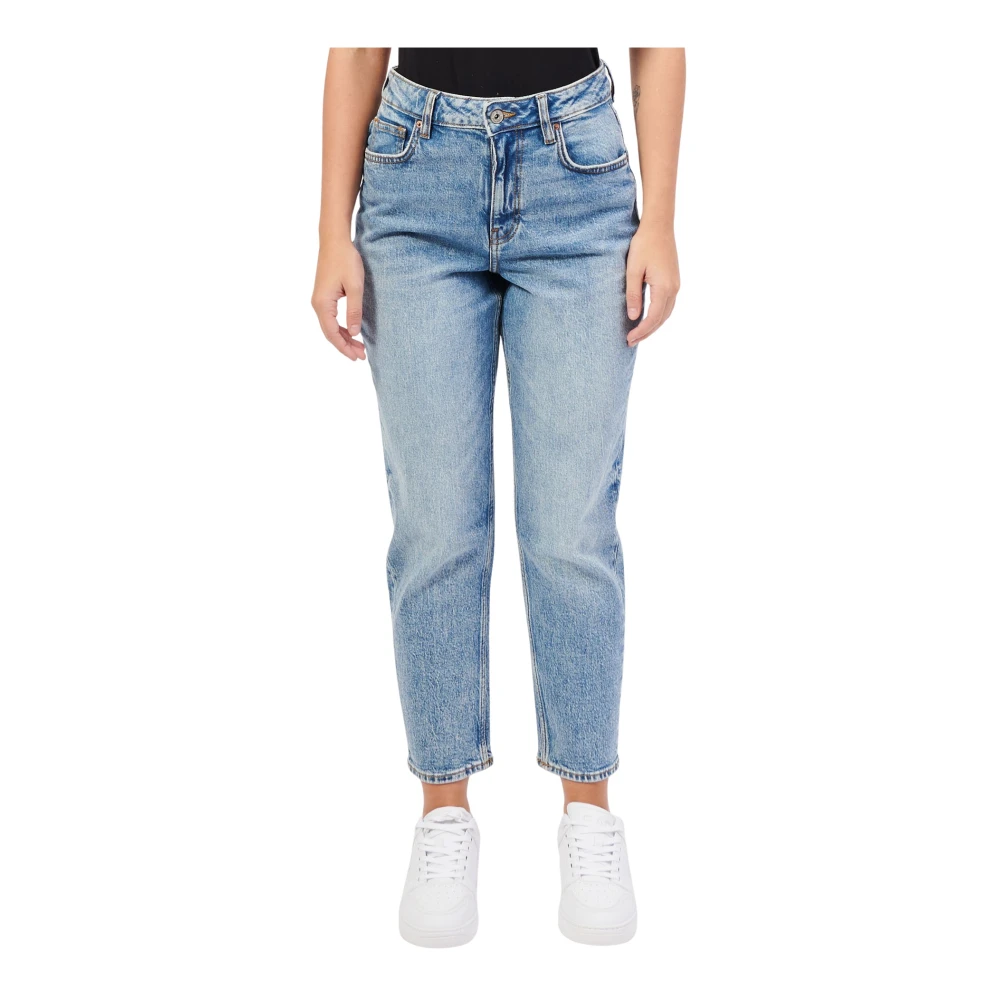 Fracomina Blauwe Mom Fit Carrot Denim Jeans Blue Dames