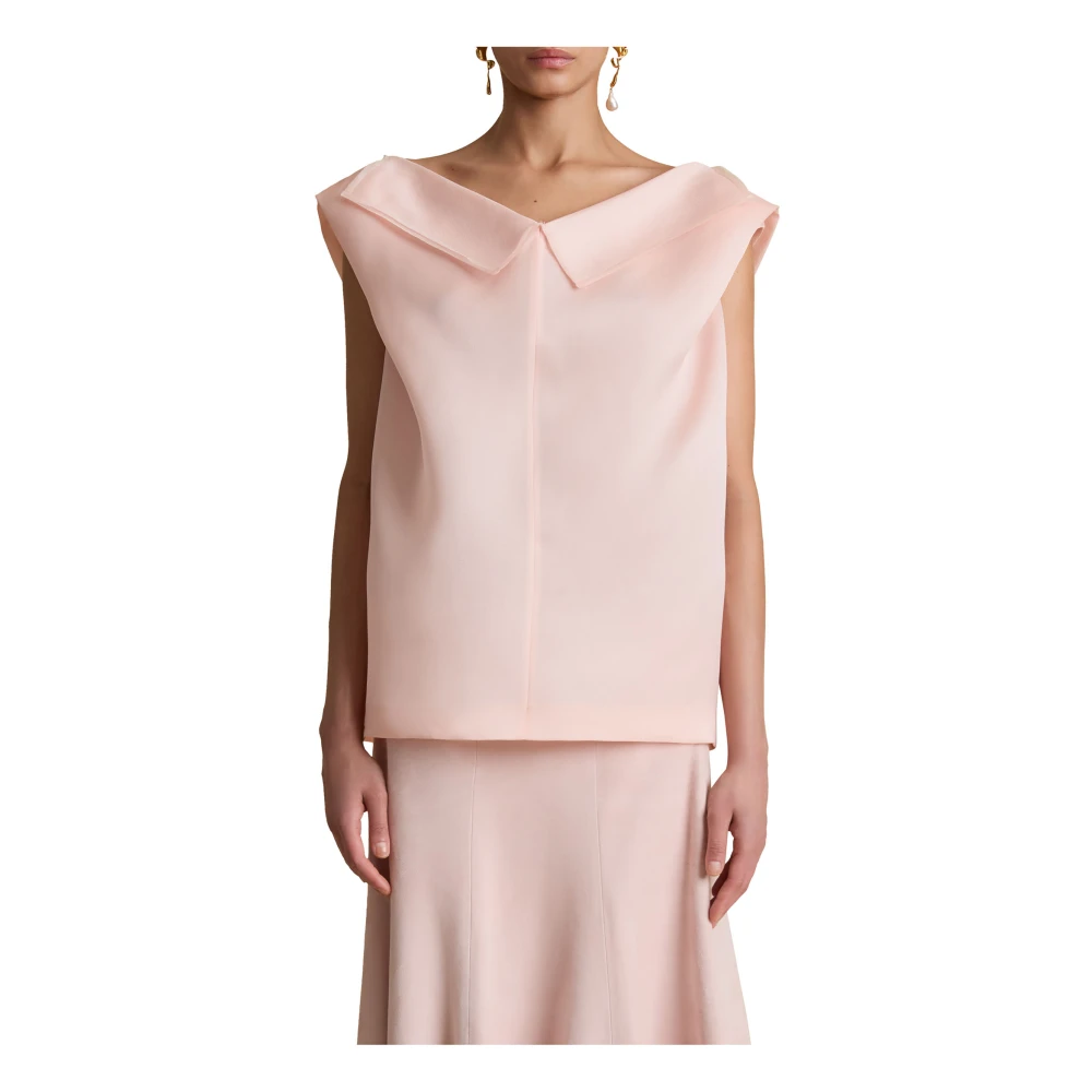 Khaite Zijden Off-Shoulder Roze Blouse Pink Dames