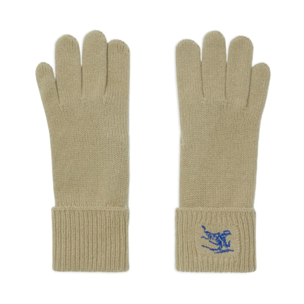 Burberry Cashmere Handschoenen met EKD Borduurwerk Beige Heren