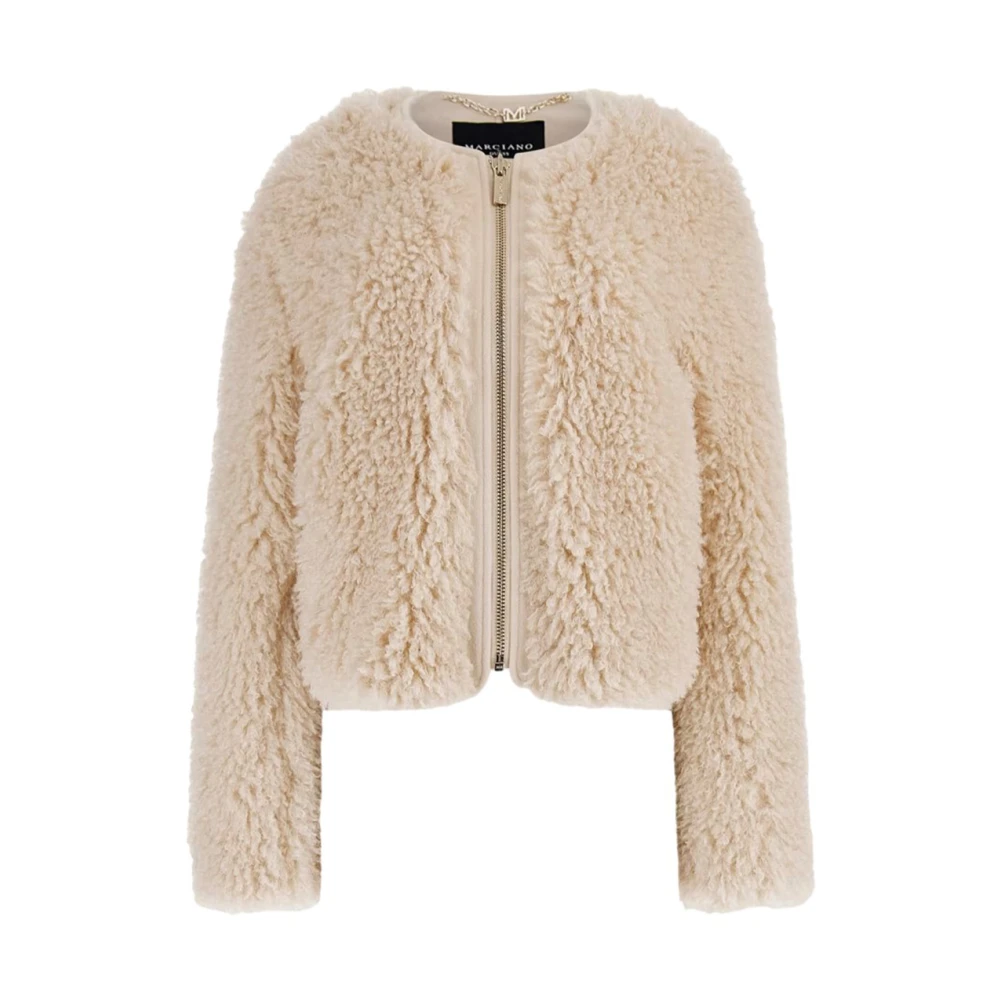 Guess Eco-Bont en Eco-Montons Teddy Jas Beige Dames