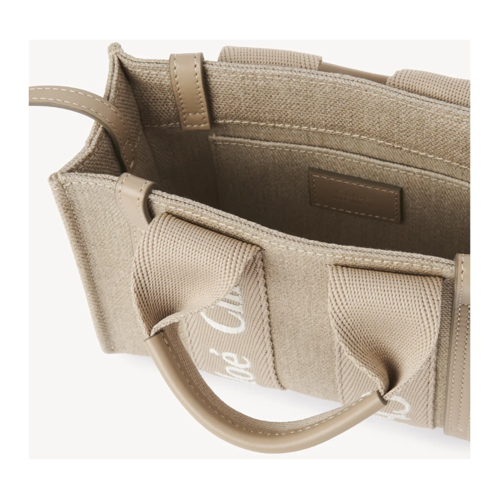 Chloé Geborduurde Mini Tote Tas in Beige Dames