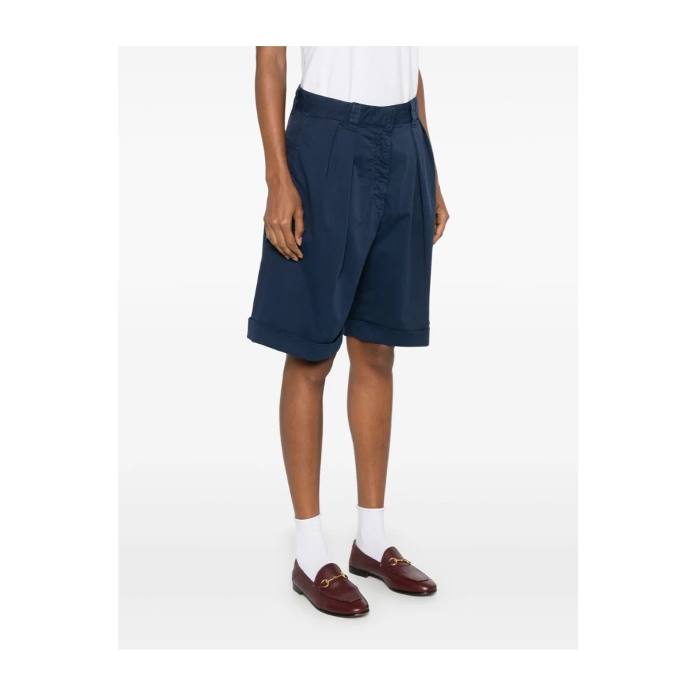 Aspesi Blauwe Denim Shorts Blue Dames