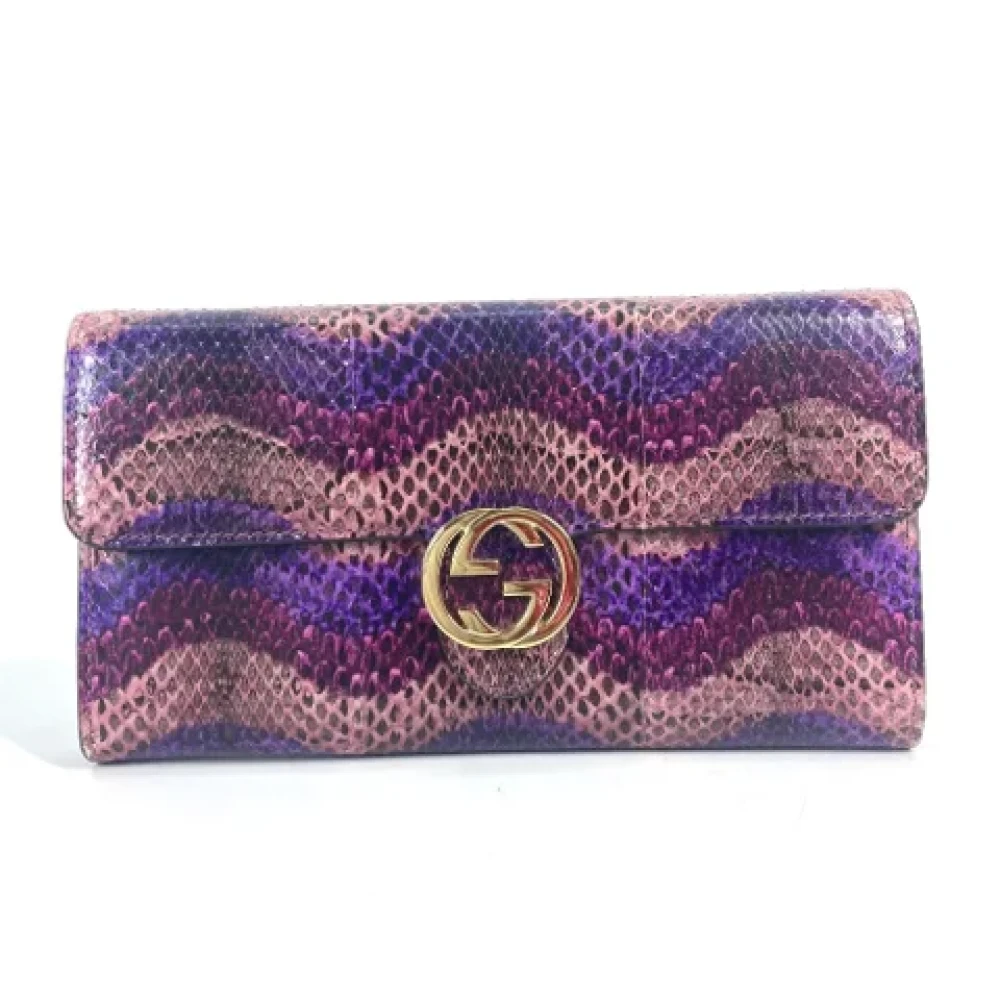 Gucci Vintage Pre-owned Fabric wallets Purple Dames