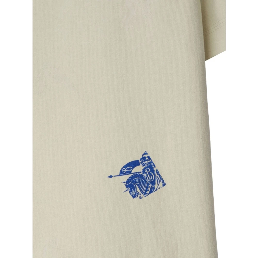 Burberry Grijze katoenen T-shirt met Equestrian Knight Gray Dames
