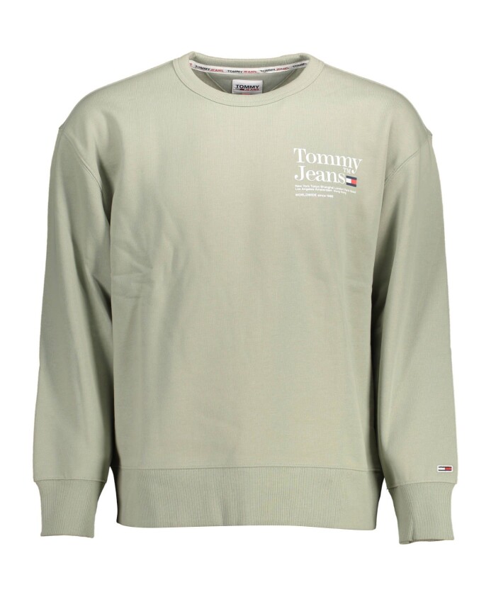 pull-en-coton-vert-avec-logo-imprime