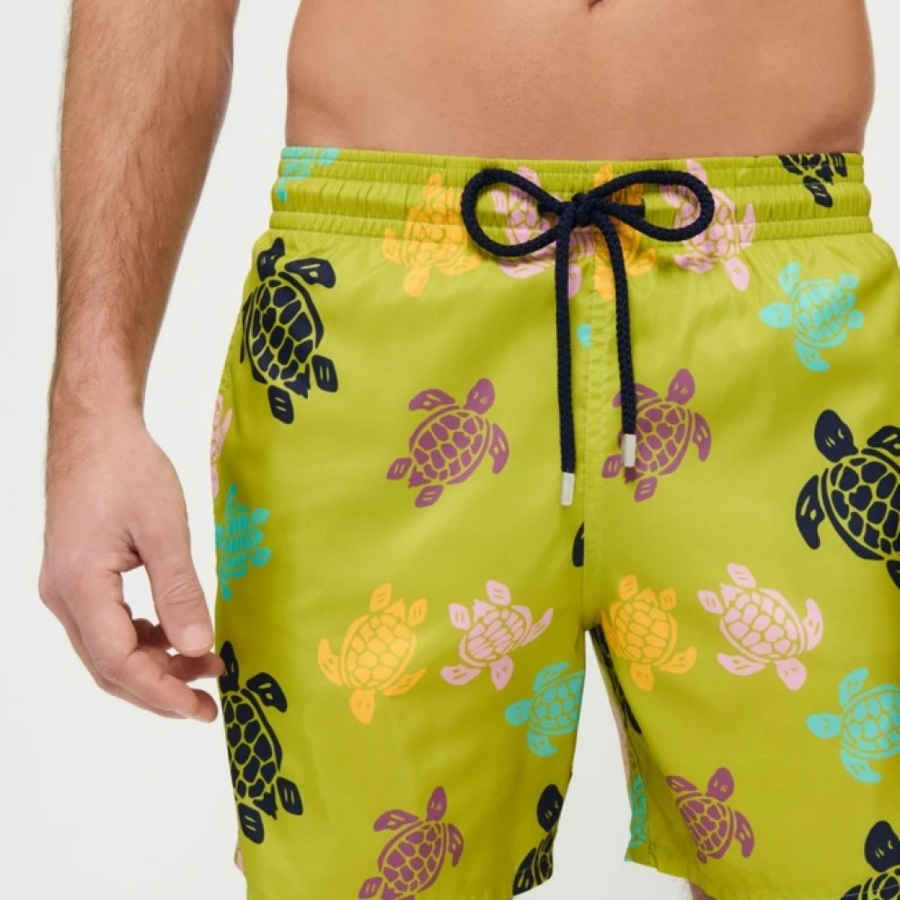 Vilebrequin Ultra-licht Opvouwbare Zwemshorts Multicolore Matcha Groen Multicolor Heren