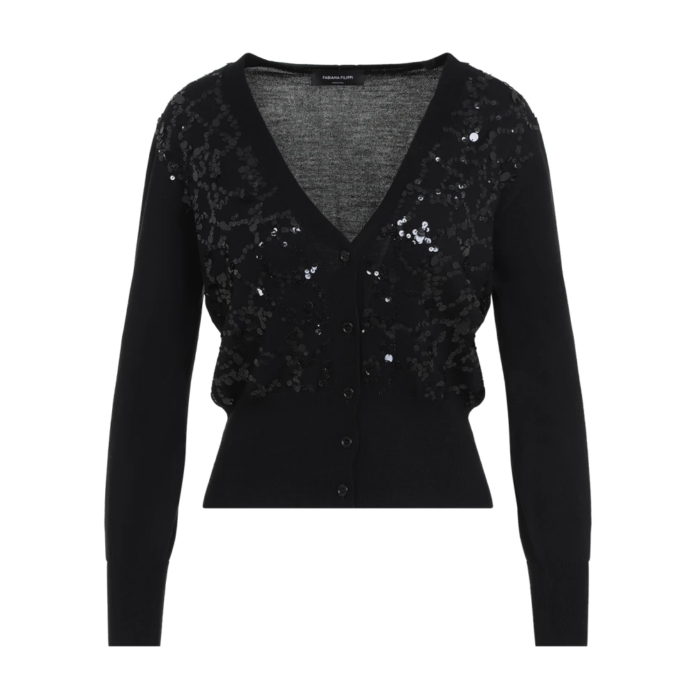 Fabiana Filippi Stijlvolle Nero Cardigan Black Dames