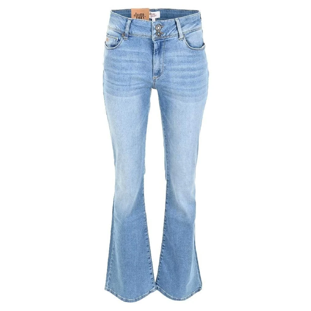 DNM Pure Flare jeans in middenblauwe denim Blue Dames