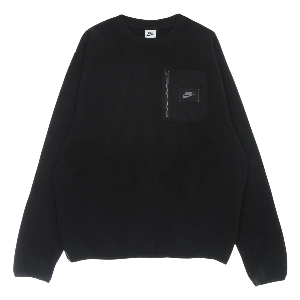 Nike Zwarte Crewneck Fleece Sweatshirt Sportkleding Black Heren