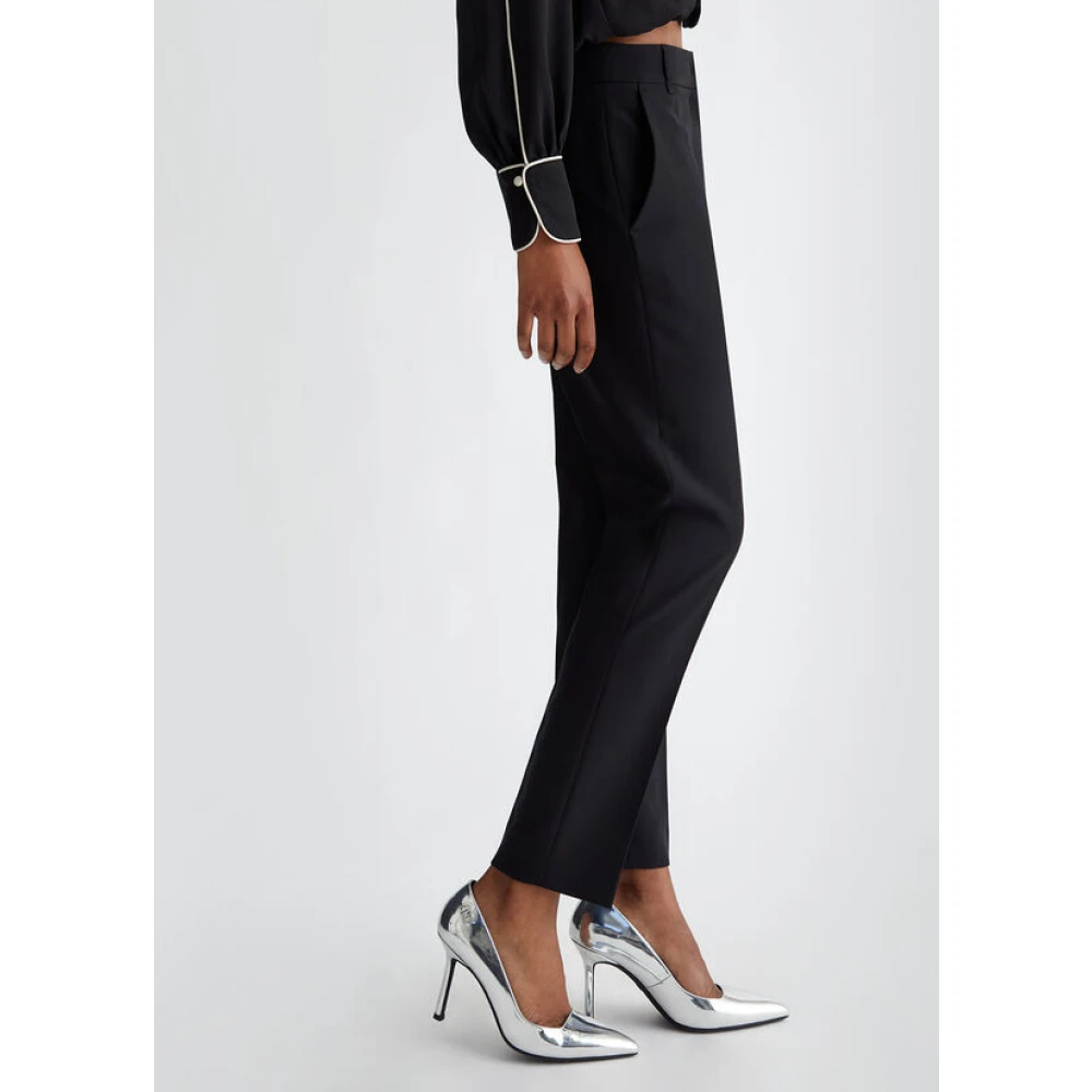 Liu Jo Zwarte Sigarettenbroek Stretchstof Black Dames