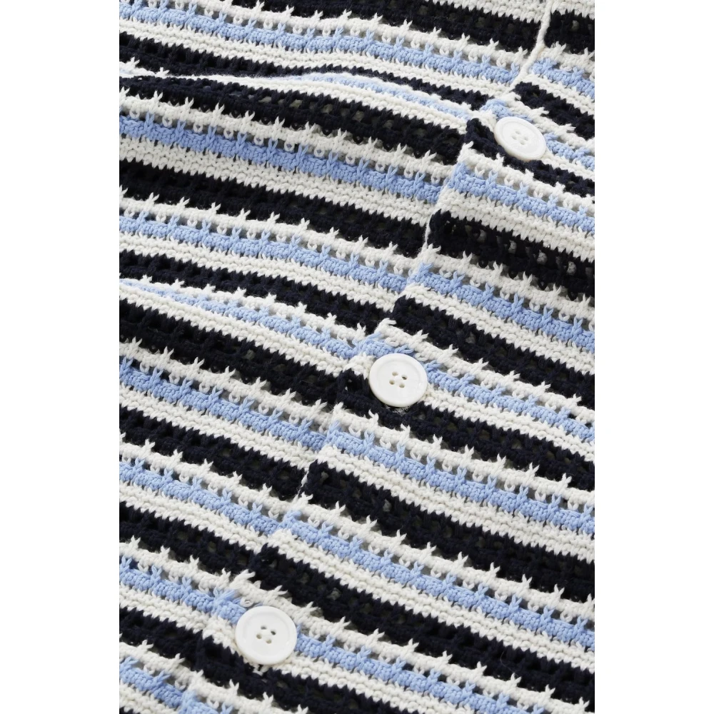 Nn07 Blauwe Henry SS 6636 Overhemden Blue Heren