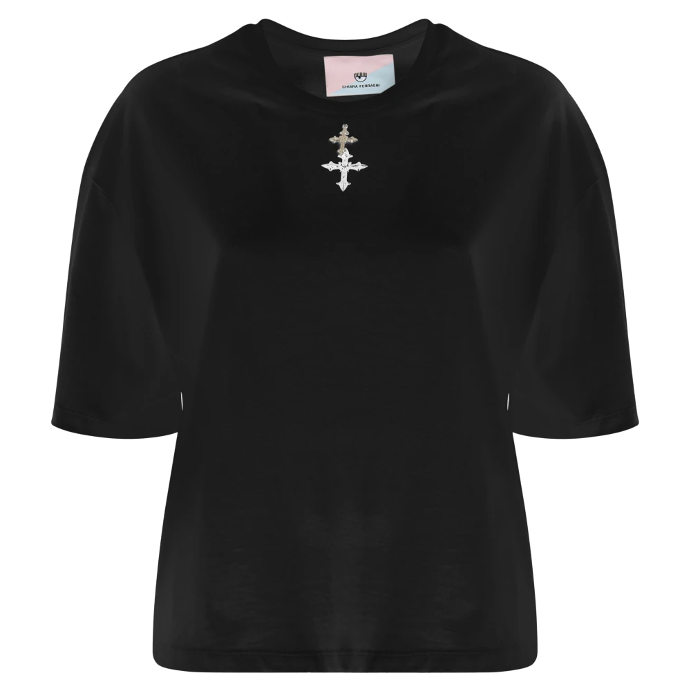 Chiara Ferragni Collection Damen Schwarz Oberteile, K, 2XSgröße: