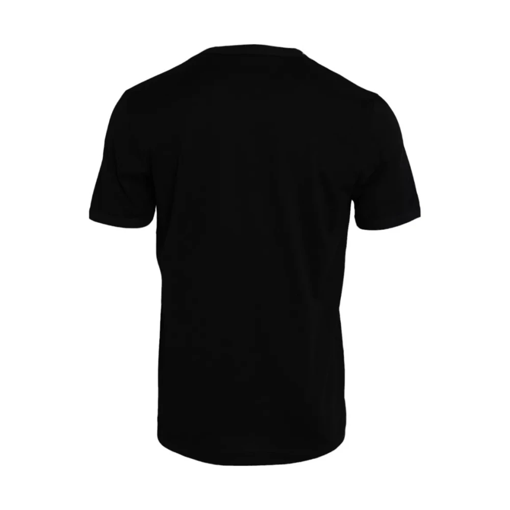Dolce & Gabbana Zwart katoenen T-shirt met ronde hals en korte mouwen Black Heren