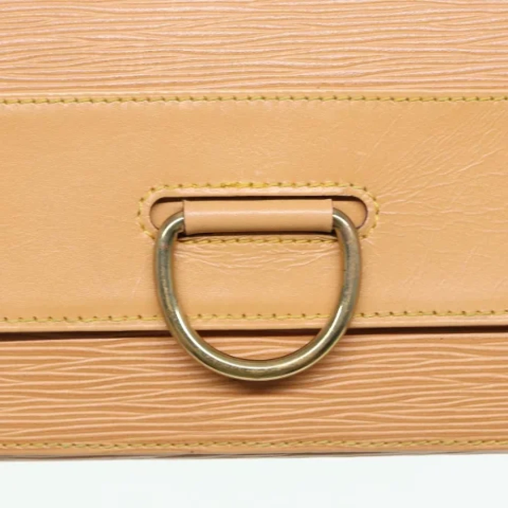 Louis Vuitton Vintage Pre-owned Leather clutches Beige Dames