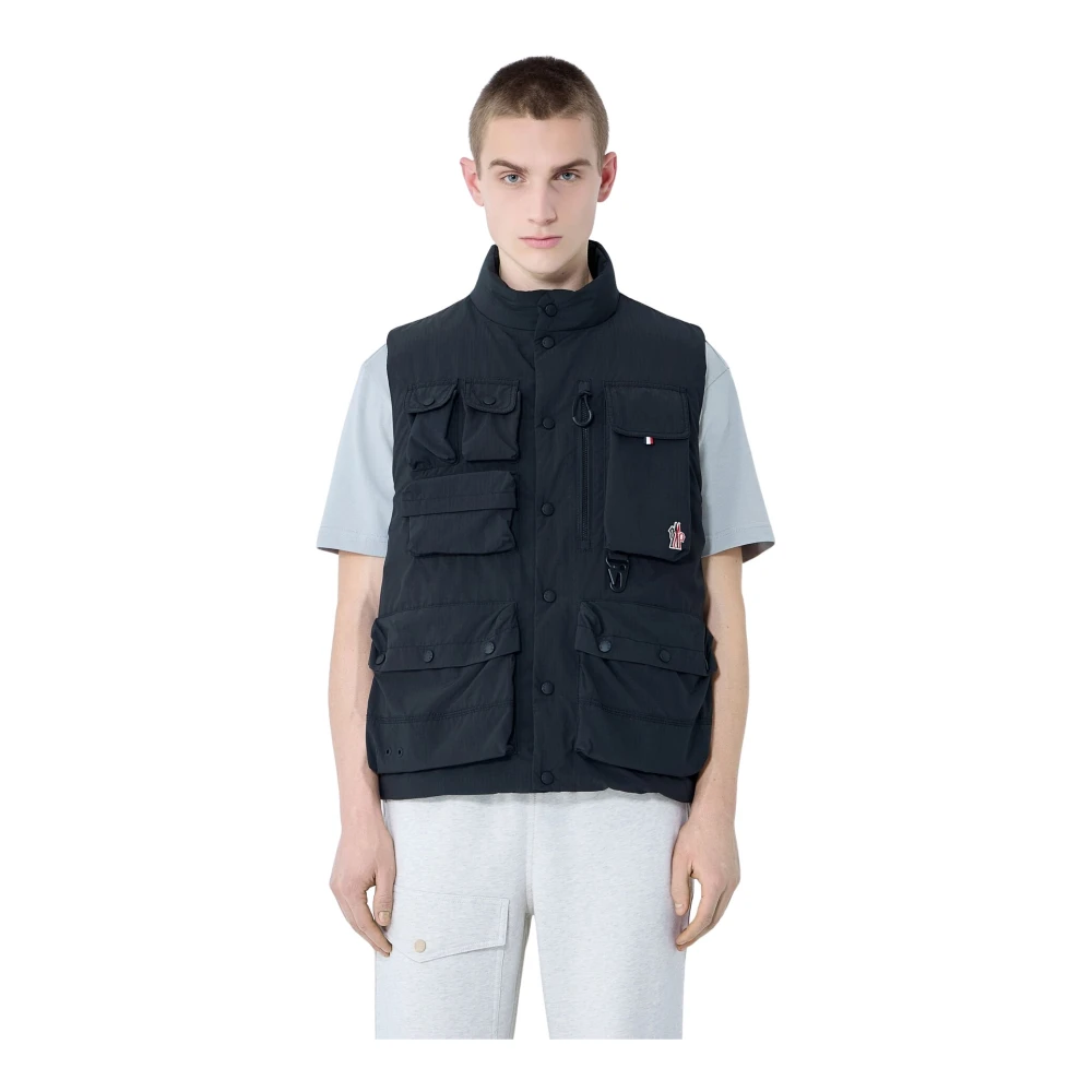 Moncler - Jackets > Vests - Black - Moncler - Modalova