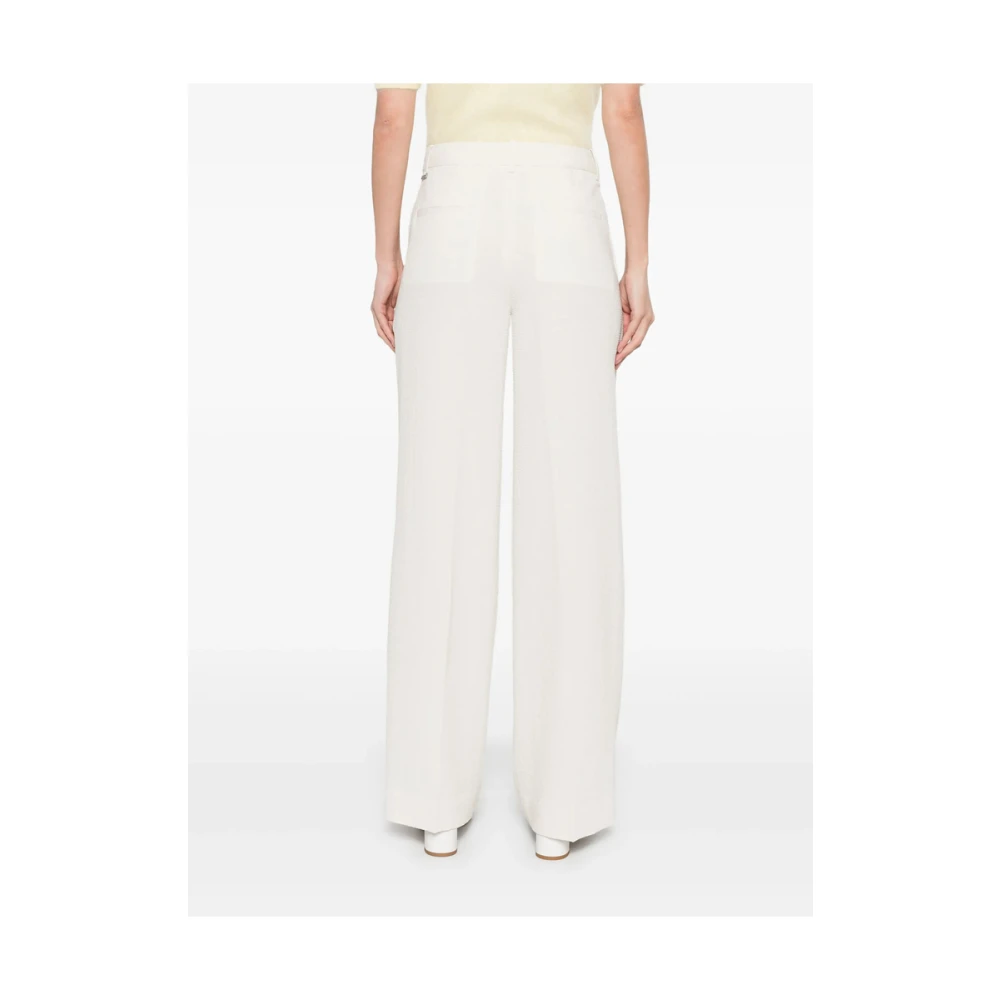 Calvin Klein Witte broek met knoopsluiting en zakken White Dames