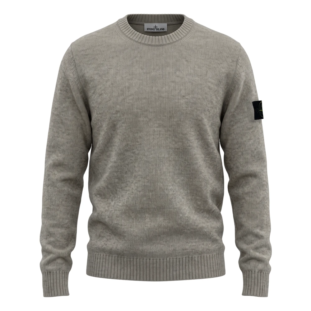 Stone Island Beige Alpaca And Wool Crewneck Sweater - Man Knitwear S - Immagine 4