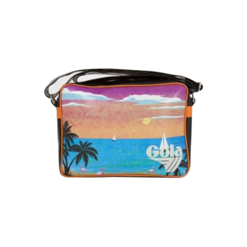 Gola Zwarte Stoffen Handtas met Schouderband Multicolor Dames