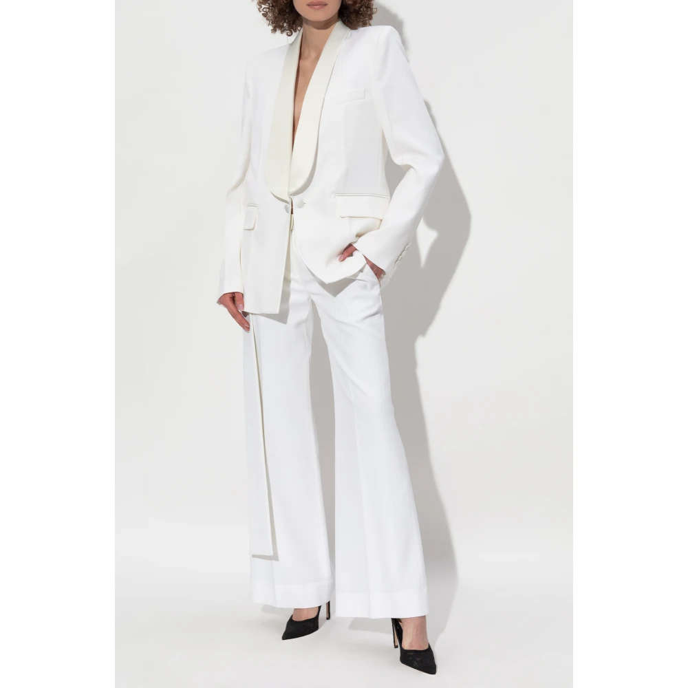 Victoria Beckham Broek met vouwen White Dames