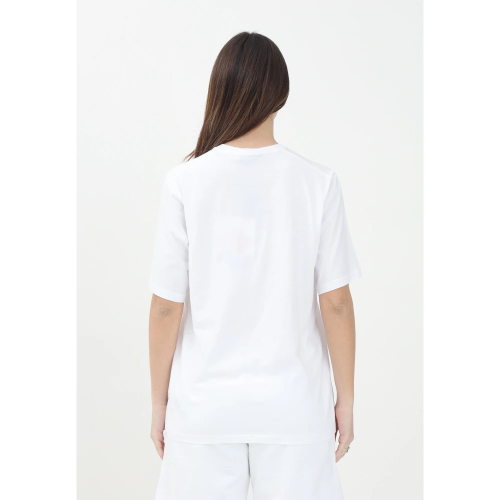 Dsquared2 Wit T-shirt met Oversized Logo Print White Dames