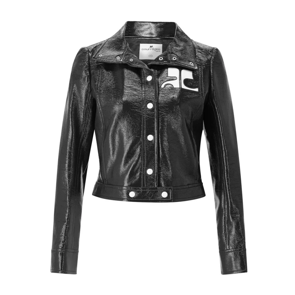 Courrèges Damen Schwarz Jacken, K, Mgröße: