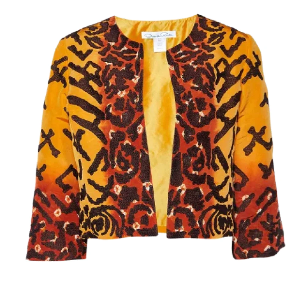 Oscar De La Renta Pre-owned Silk outerwear Multicolor Dames
