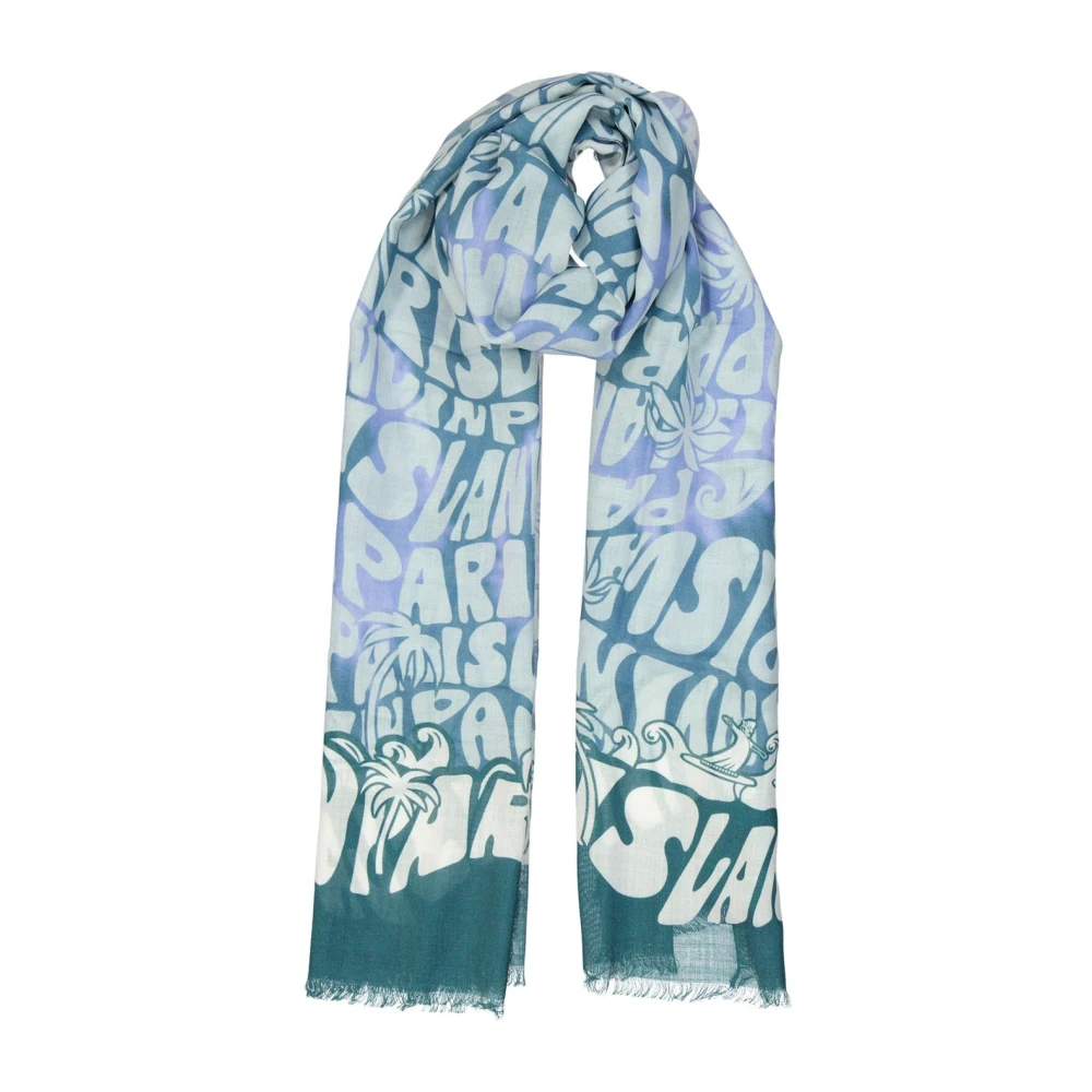 Lanvin Wollen sjaal met franje Green Dames