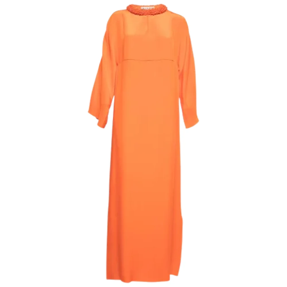 Emilio Pucci Pre-owned Silk dresses Orange Dames