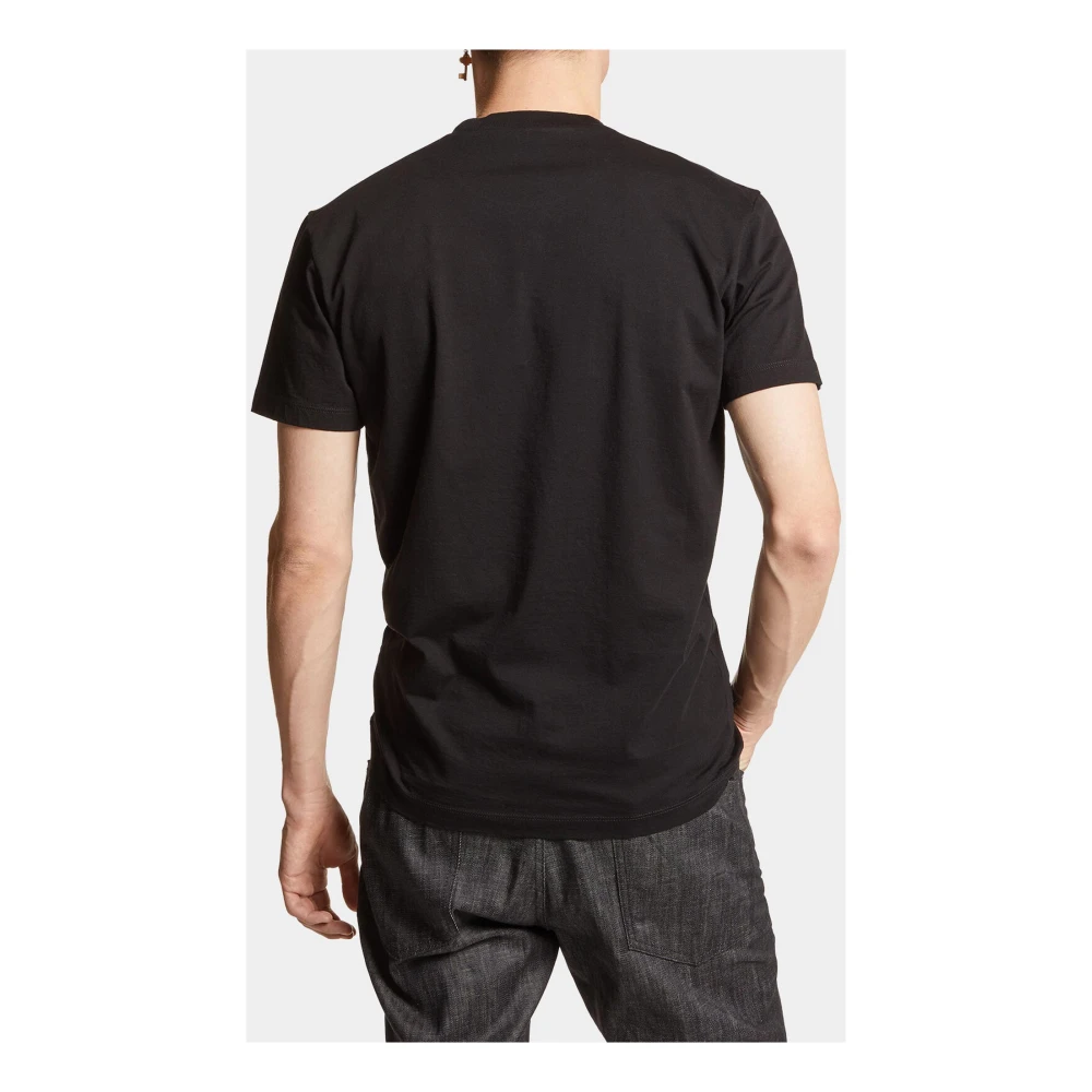 Dsquared2 Kristal Logo T-shirts en Polo's Zwart Black Heren