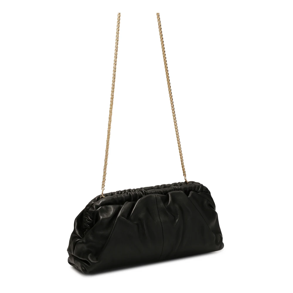 Kazar Zwarte clutch tas met 3D rozen Black Dames