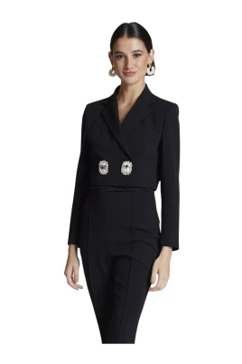 Crepe Cropped Jacket