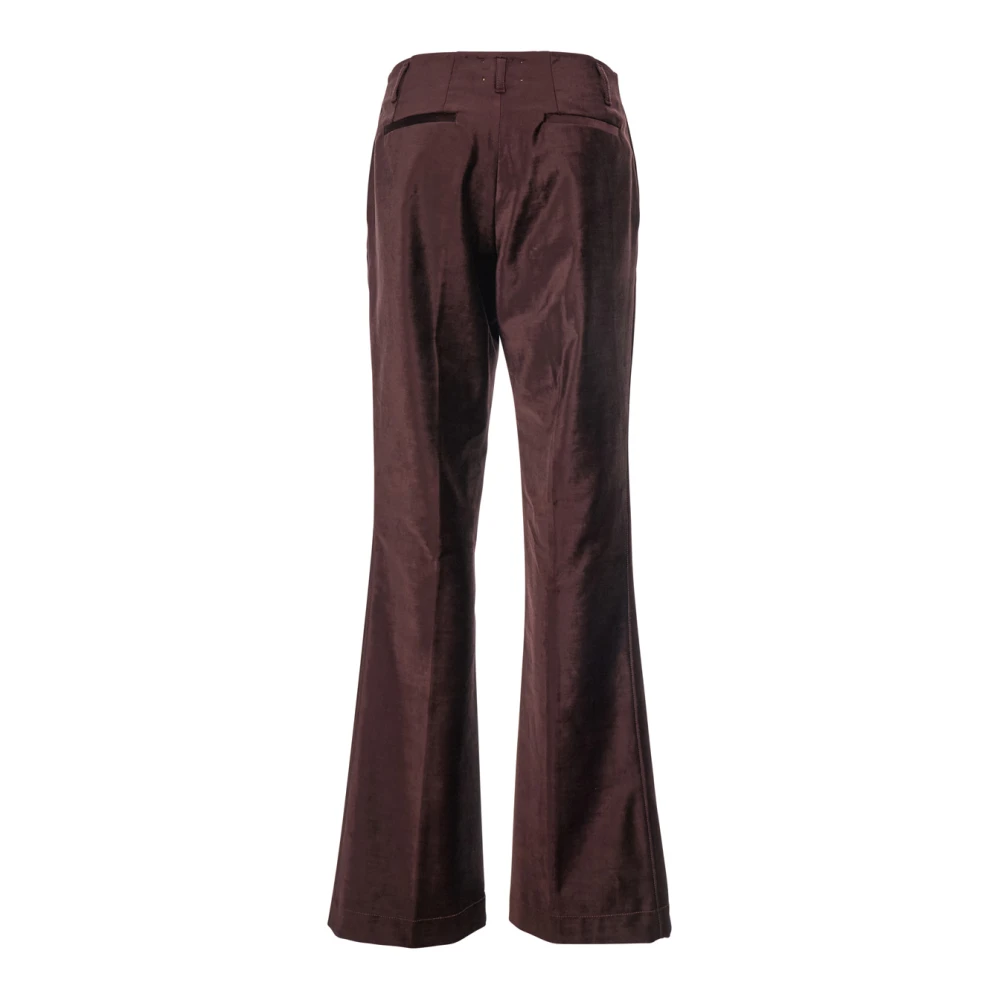 Forte Bruine Fluweel Trompetvormige Broek Brown Dames