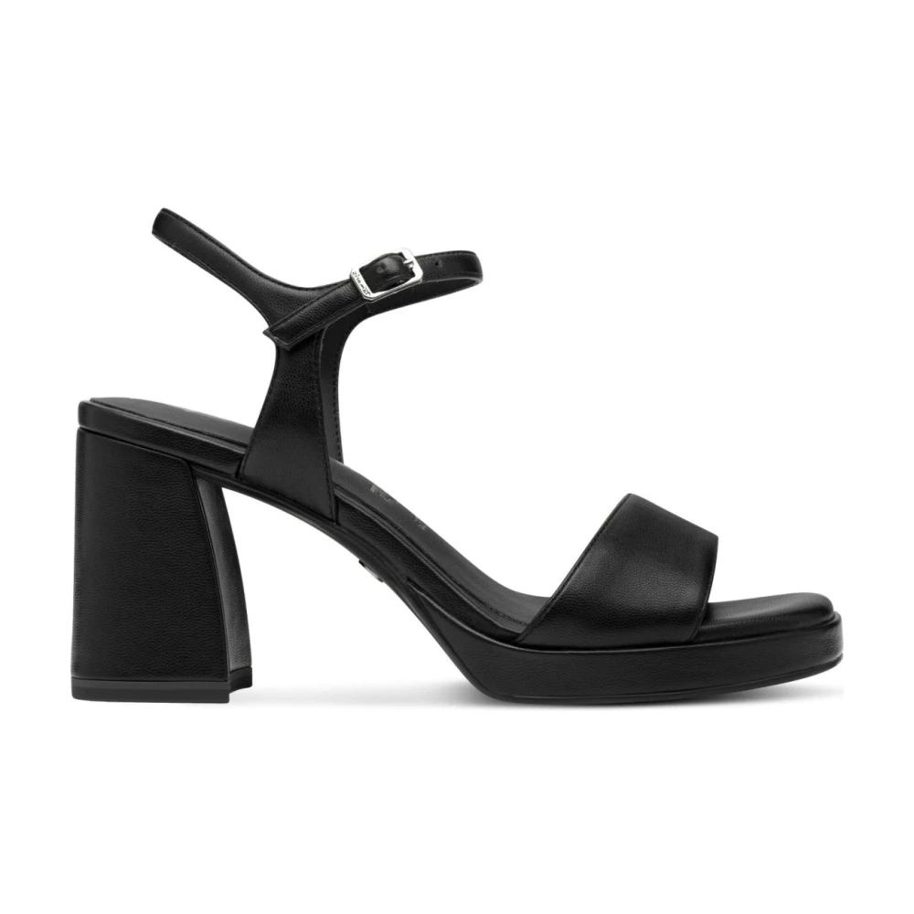 Tamaris Women's Black Flat Sandal Heel - High Heel Sandals - 5 Uk - Shoes