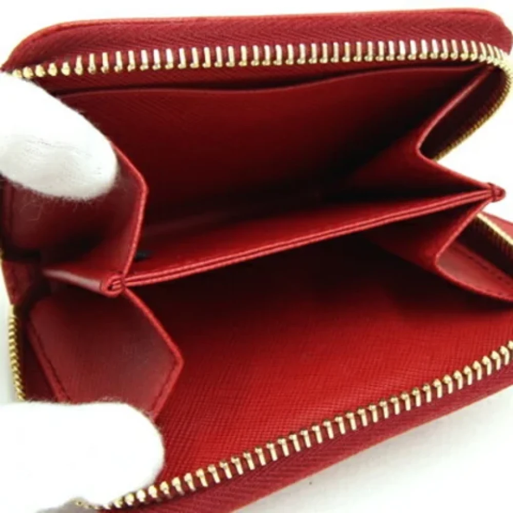 Prada Vintage Pre-owned Leather wallets Red Dames