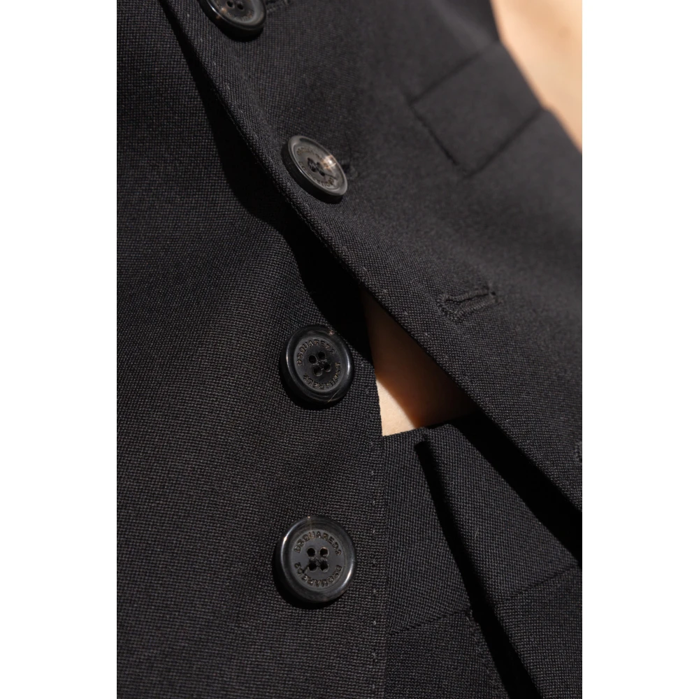 Dsquared2 Wollen vest Black Dames