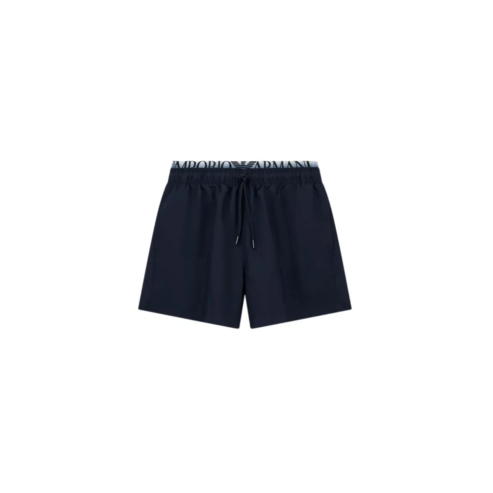 Emporio Armani Hombre Azul - Bañador Con Cintura De Logo - Swimwear - S