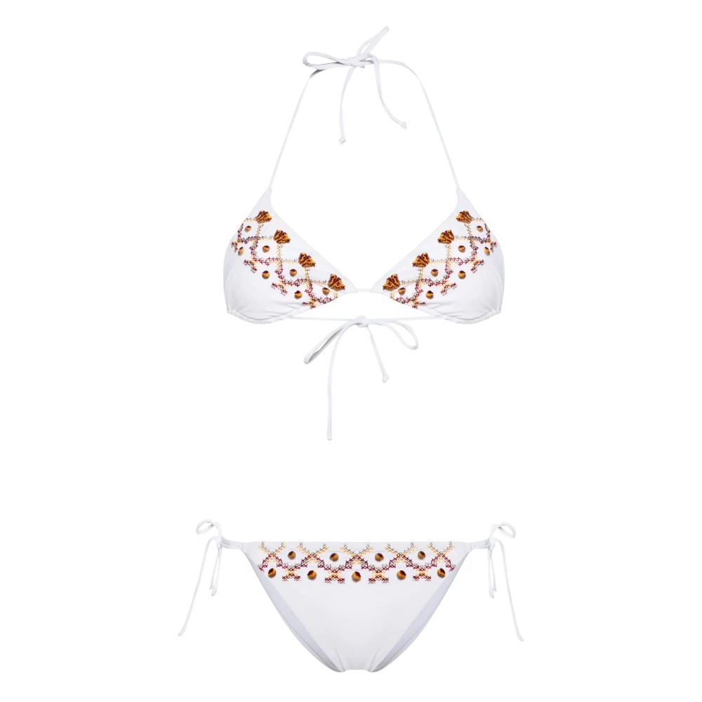 Ermanno Scervino Witte Sea Kleding Bikini Driehoek Slipjes White Dames