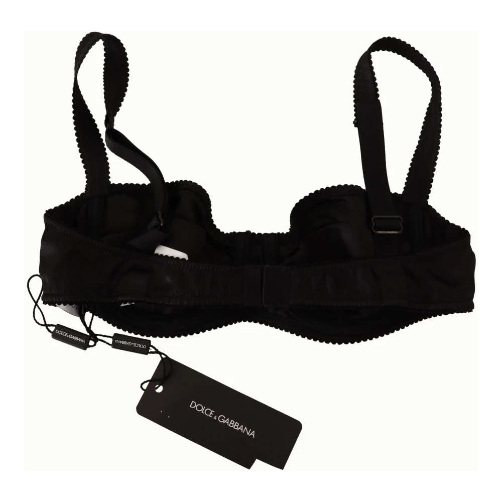 Dolce & Gabbana Luxe Zijden Balconette Beha Black Dames
