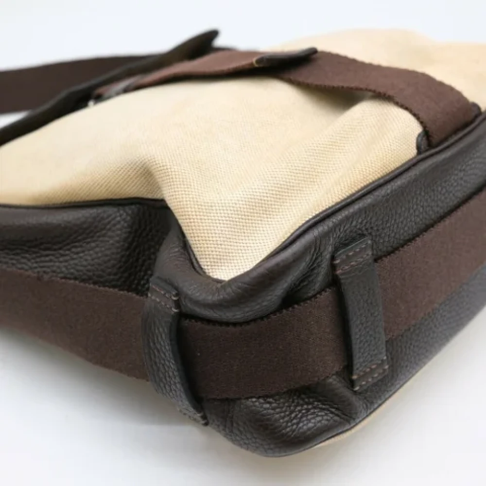 Hermès Vintage Pre-owned Fabric shoulder-bags Beige Dames