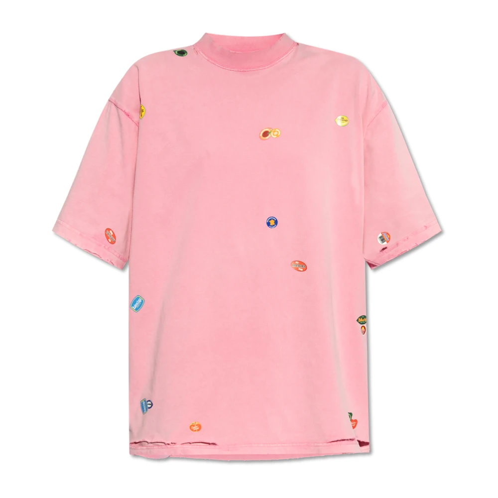 Balenciaga T-shirt met print Pink Dames