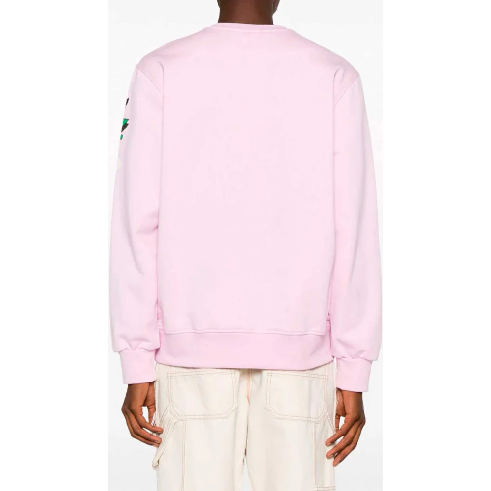 Barrow Sweatshirt met logoprint Pink Heren