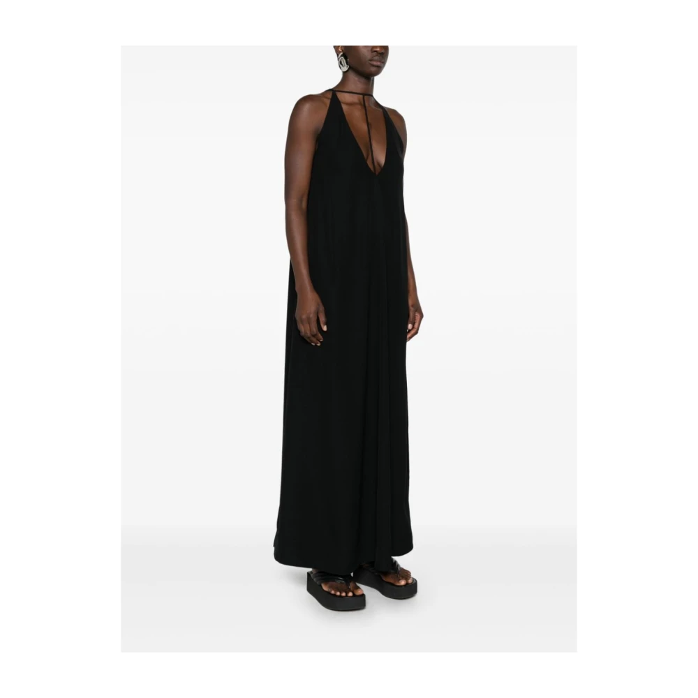 TotêMe Elegante Satijnen Jurk voor Vrouwen Black Dames