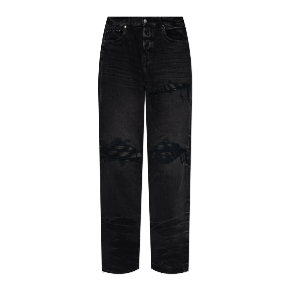 Amiri Men's Black Jeans With Logo - Slim Fit Jeans - W34 - Jeans