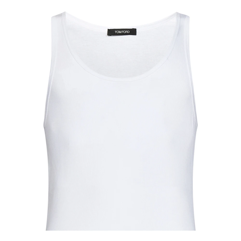 Tom Ford Mouwloze Top White Heren