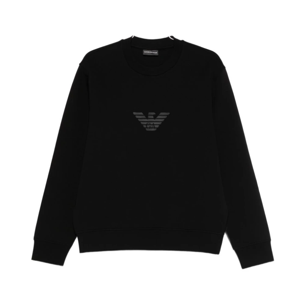 Emporio Armani Round Neck Sweatshirt - Male - Sweatshirts - Black - L - Sweatshirts & Hoodies