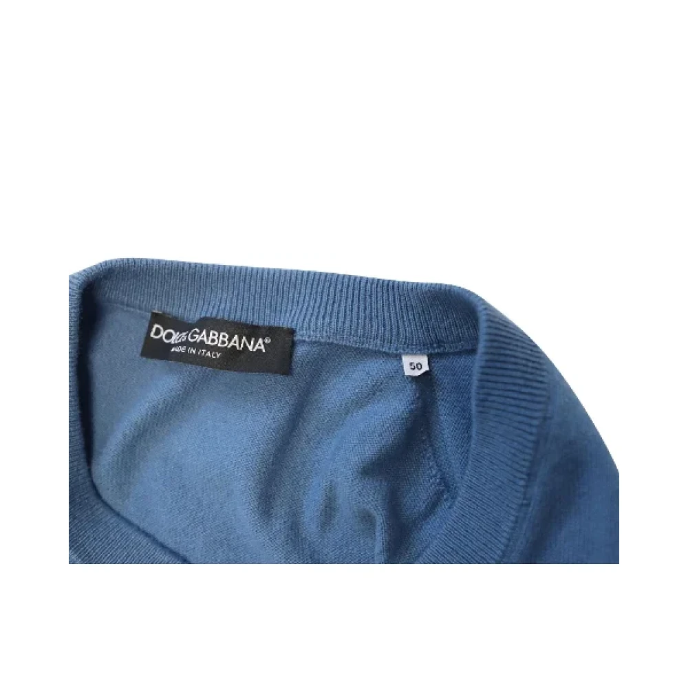 Dolce & Gabbana Pre-owned Wool tops Blue Dames